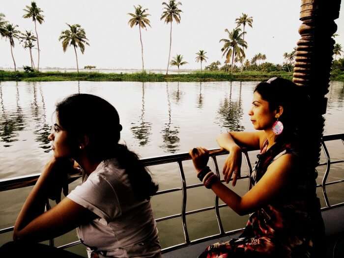 View from the Alleppey Boathouse in Kerala