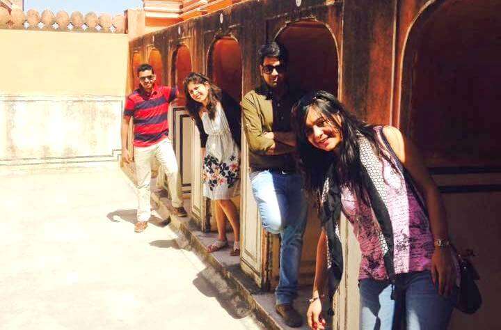 Posing inside Hawa Mahal