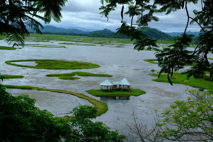 The floating Loktak Lake in Manipur