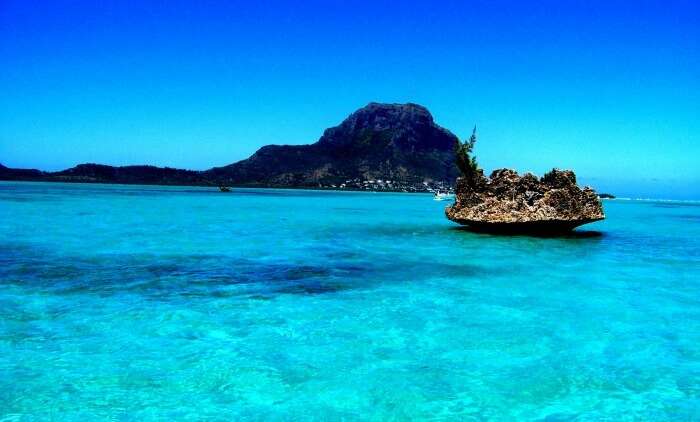 An amazing view of a beach in Mauritius