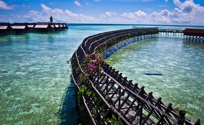 The beautiful bridge at the Sipadan Island