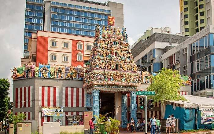 Sri Veeramakaliamman Temple is among the most colorful historical places in Singapore