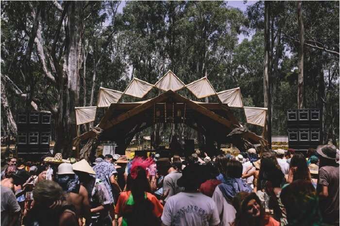 People flocking at Strawberry Fields Festival