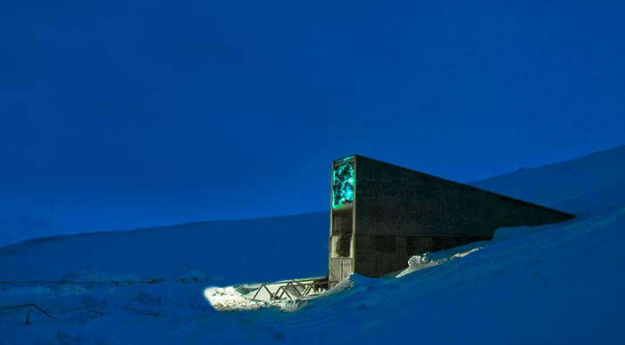 Svalbard Global Seed Vault, located in the North Sea