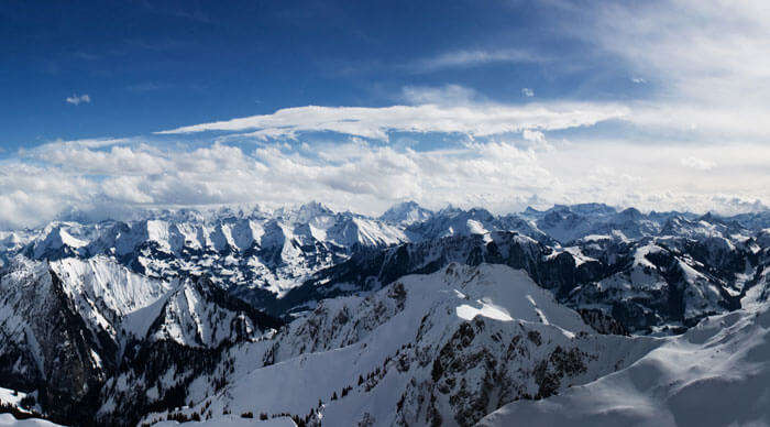 The beautiful range if Alps Mountain in Europe