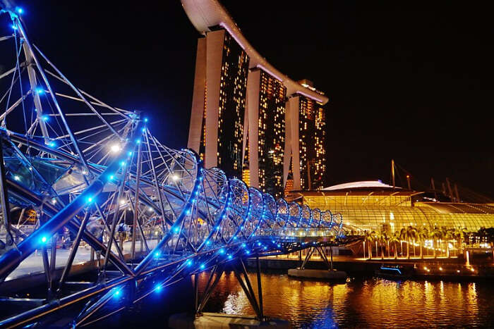 The Helix Bridge in Singapore