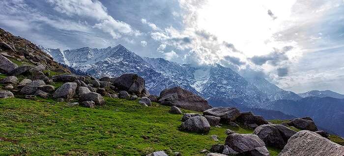 Dhauladhars as seen in November from Triund, Dharamsala