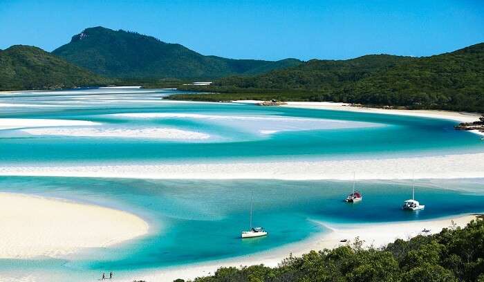 Whitehaven beach in Australia is one of the most scenic attractions in the continent