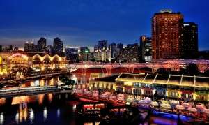 Clarke Quay at night