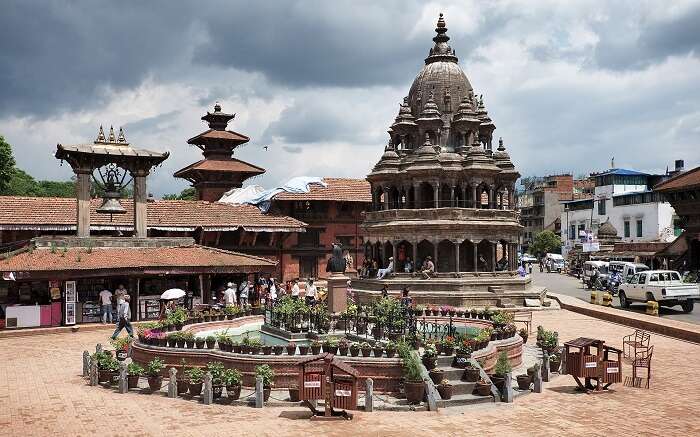 A view of the Durbar Sqaure in Patan