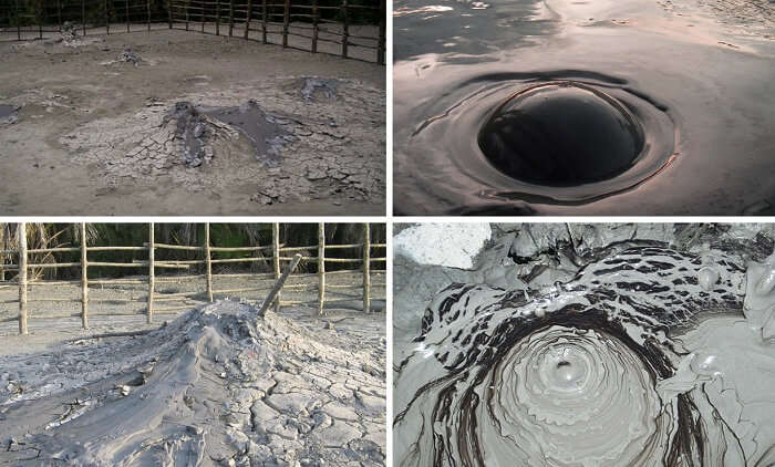 Many views of the mud volcanoes at Baratang