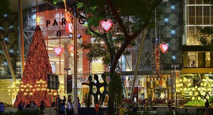 Christmas decorations on the Orchard Road