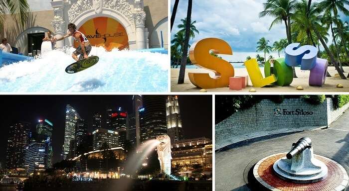 The various tourist attractions in Singapore at Sentosa resort