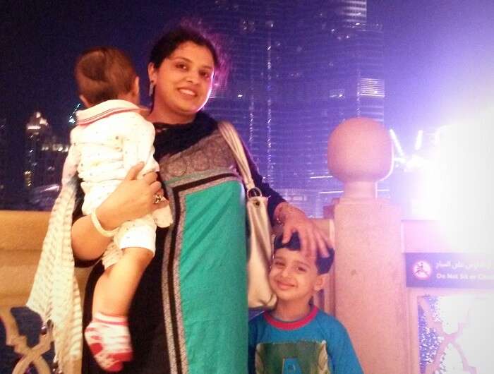 Getting clicked in front of Burj Khalifa