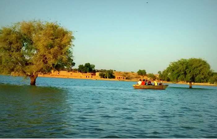 Boating at Gadisar Lake