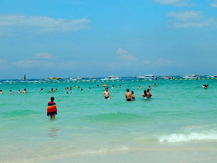 People on the Coral Island Beach