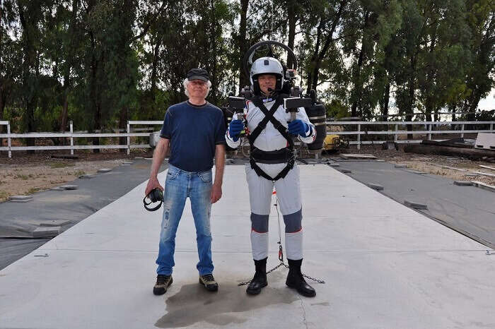 David Mayman and Nelson Tyler with JB-9 Jetpack