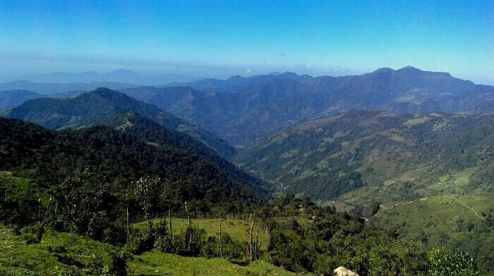 A view of the Himalayas from Kala Pokhri