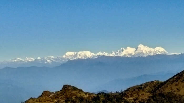 View of hills in West Bengal