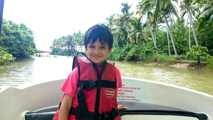 Marine boat ride in Kerala