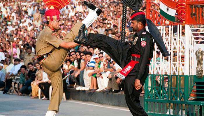 Officers At Wagah Border Ceremony