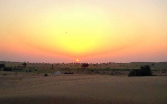 Sunset at Sam Sand Dunes