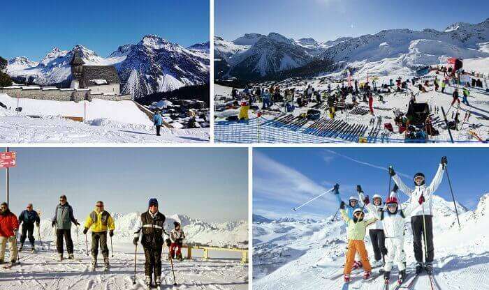 Scenes from the ski tours and hikes at Arosa