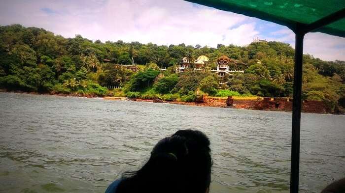 A view of Jimmy Kardeka's Bungalow from the boat