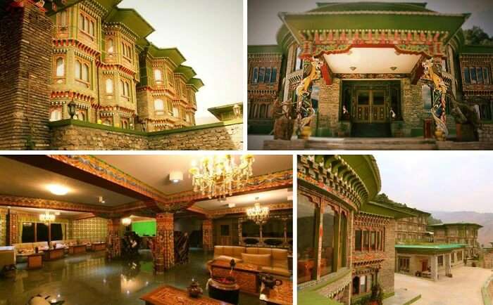 A collage of the many views of RKPO Green Resort at Punakha
