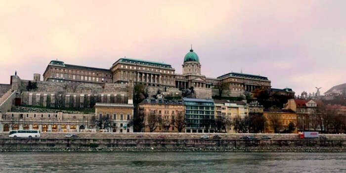 The beautiful view of monuments in Budapest at sunset