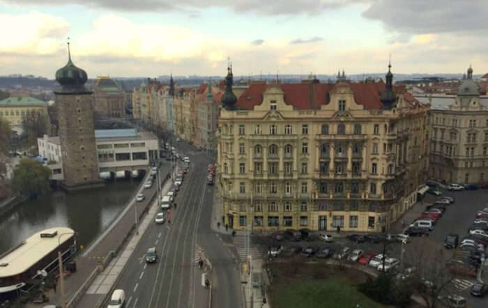 Top View of the picture perfect city of Prague