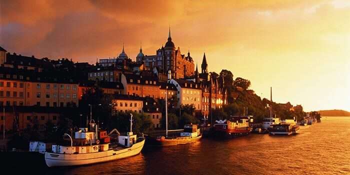 A stunning view of the harbour of Stockholm