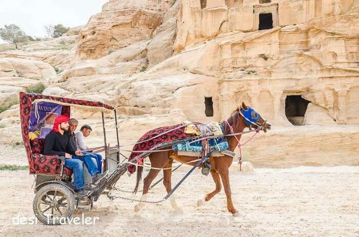 Horse carriage in Jordan