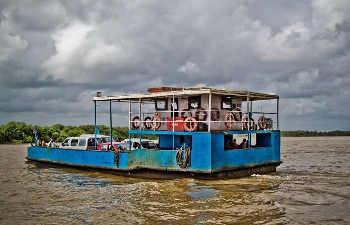 Ferries are the best and beautiful means of transportation in North Goa