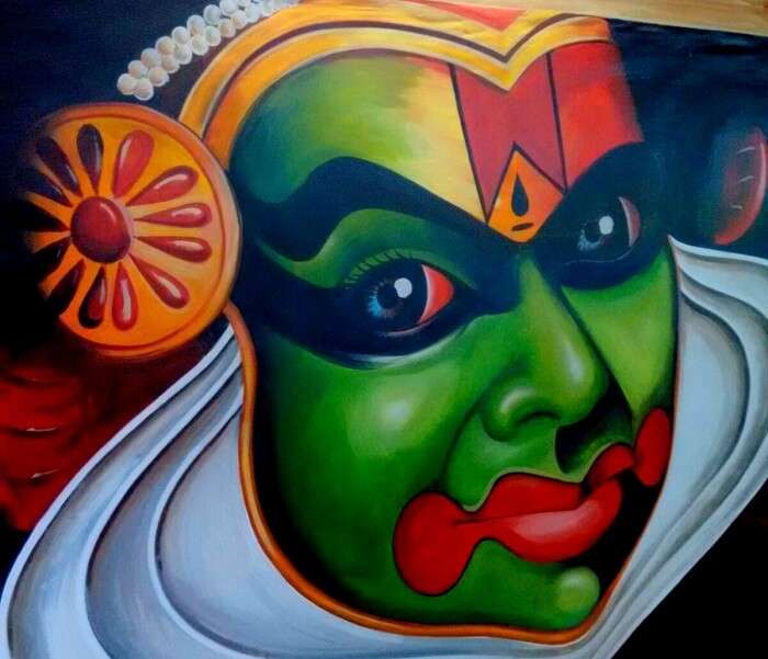 Kathakali dancer portrait