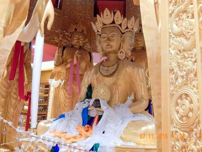 Statue inside a temple in Bhutan