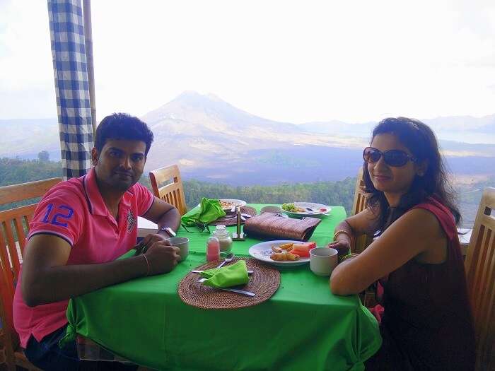 Lunch at the volcano mountain in Bali