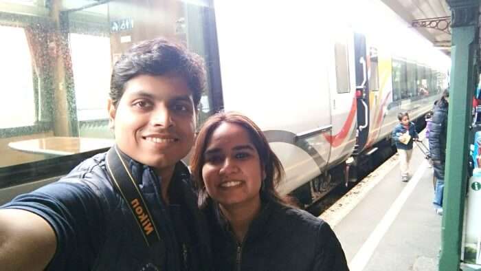 Lovebird selfie at the Christchurch Train Station