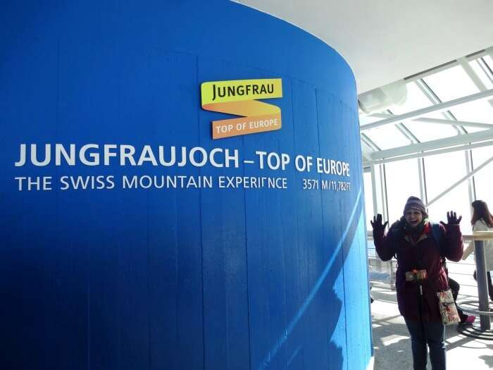 Excited to be at the gorgeous col of Jungfraujoch