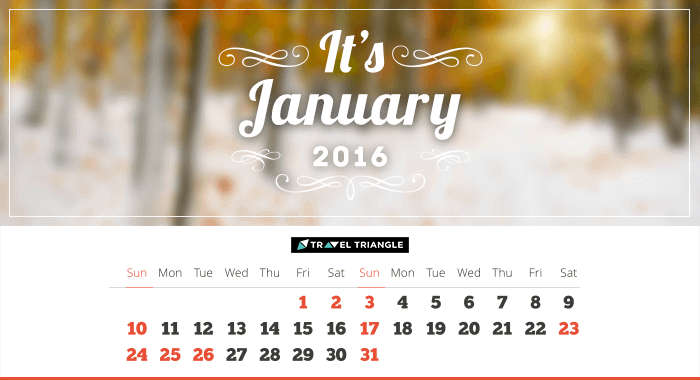 List of all the long weekends in January 2016