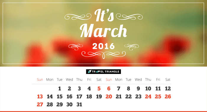 List of all the long weekends in March 2016