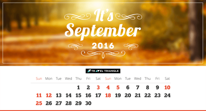 List of all the long weekends in September 2016