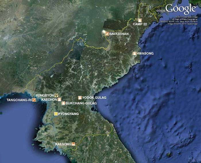 North Korea hidden on Google map