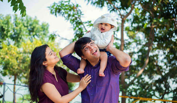 A family enjoying a relaxed holiday