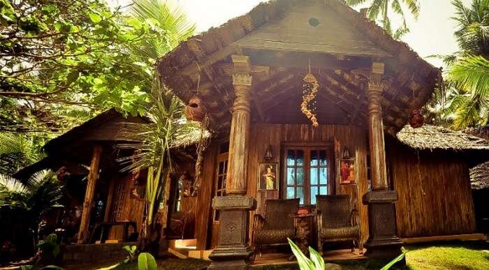 A beautiful cottage at the Woodhouse Beach Resort in Varkala
