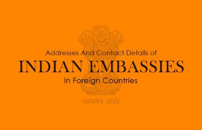 Contact details of indian embassies in foreign countries
