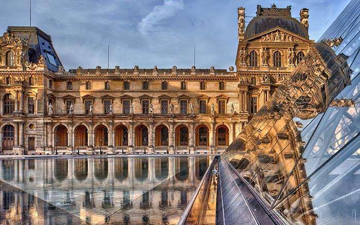 The Louvre sparkling under the midnight sun