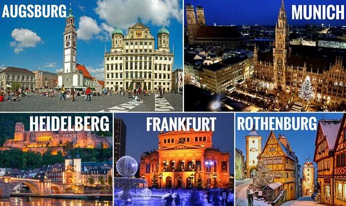 A collage of the cities covered in your Germany trip