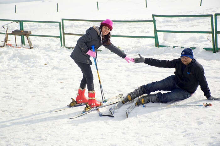 Gulmarg - unsuccessful skiing attempt