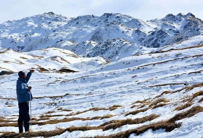 Snow meadows of Auli that is one of the best hill stations in Uttarakhand for winters